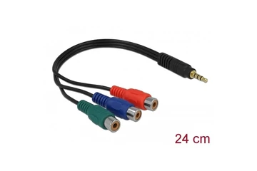 Delock Átalakító - 62499 (3.5 mm Jack > 3 x RCA, apa/anya)