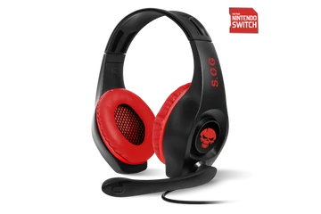 Spirit of Gamer Fejhallgató - PRO-NH5 Red (Nintendo Switch,mikrofon, 3.5mm jack,hangerőszabályzó, 2m kábel fekete-piros)