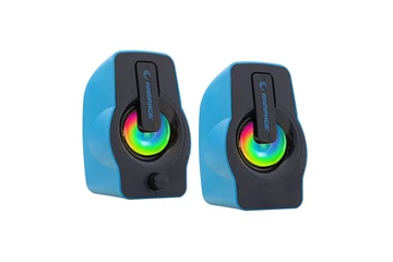 Rampage Hangszóró 2.0 - RMS-G7 Falsetto (6W RMS; hangerőszabályzó; 3,5mm jack; USB, RGD LED, Kék)