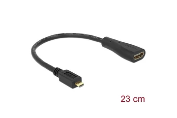 Delock Átalakító - 65391 (HDMI -> Micro-HDMI, anya-apa, 0,23m)