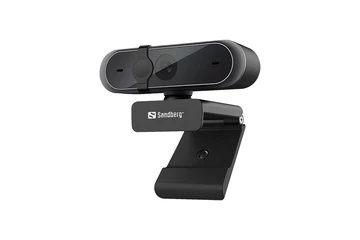 Sandberg Webkamera - USB Webcam Pro (2592x1944 képpont, 5 Megapixel, 30 FPS, USB 2.0, univerzális csipesz, mikrofon)