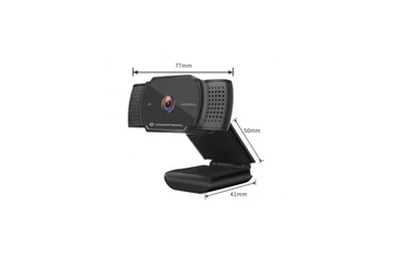 Conceptronic Webkamera - AMDIS02B (2592x1944 képpont, Auto-fókusz, 30 FPS, USB 2.0, univerzális csipesz, mikrofon)