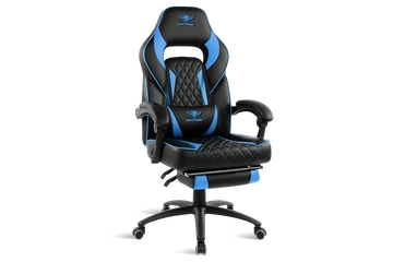 Spirit of Gamer szék - MUSTANG Blue (állítható dőlés/magasság; kihajtható lábtartó; max.120kg-ig, kék)