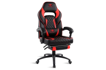 Spirit of Gamer szék - MUSTANG Red (állítható dőlés/magasság; kihajtható lábtartó; max.120kg-ig, piros)