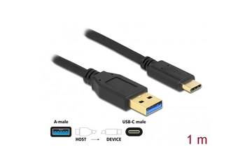 Delock Kábel - 83870 (USB Type-C -> USB-A 3.1 Gen2, Max.: 10 Gb/s, fekete, 1m)