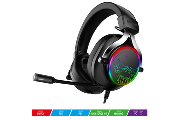 Spirit of Gamer Fejhallgató - MIC-XH600 (MultiPlatform, 7.1, mikrofon, hangerőszabályzó, nagy-párnás, fekete)