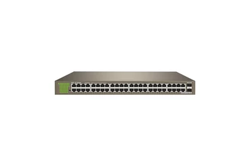 IP-COM Switch  - G1050F (48 port 1Gbps + 2 port 1Gbps SFP; 1U fém ház, rackbe szerelhető)