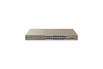 IP-COM Switch PoE - G1126P-24-410W (24x1Gbps; 2x SFP; 24 af/at PoE+ port; 370W, Rackbe szerelhető)