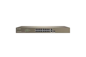 IP-COM Switch Vezérelhető PoE - F1218P-16-250W (16x100Mbps + 2x1Gbps; 1x1Gbps SFP; 16 af/at PoE+ port; 230W)