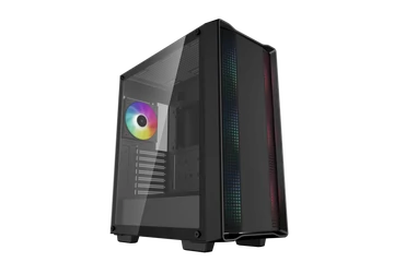 DeepCool Számítógépház - CC560 A-RGB V2 (fekete, ablakos, 4x12cm venti, Mini-ITX / Micro-ATX / ATX, 1xUSB3.0, 1xUSB2.0)