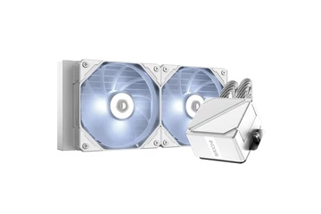 ID-Cooling CPU Water Cooler - DASHFLOW 240 BASIC WHITE (15.2~35.2dB; max. 140,16 m3/h; 2x12cm, fehér)