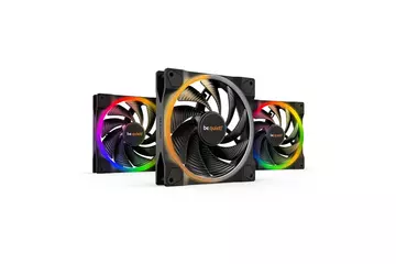Be Quiet! Cooler 14cm - LIGHT WINGS 140mm PWM high-speed Triple-Pack (RGB, 2200rpm, 31dB, fekete)