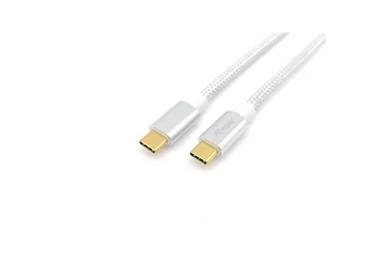 Equip Kábel - 128355 (USB-C 3.2 Gen2 to USB-C, apa/apa, PD:100W, fehér, 0,5m)