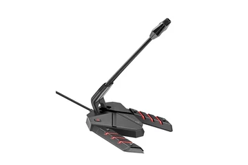 Vertux USB Mikrofon - STREAMER 3 (Plug & Play, Headset port, 1,5m kábel, LED, fekete)