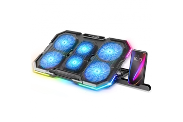 Spirit of Gamer Notebook Hűtőpad 17"-ig - AIRBLADE 700 RGB (29dB; max. 180 m3/h; 4x10cm+2x7cm, RGB LED, 2xUSB2.0)