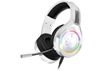 Spirit of Gamer Fejhallgató - PRO-H8 RGB White (MultiPlatform, mikrofon, 3.5mm jack, hangerőszabályzó, 2m kábel, fehér)