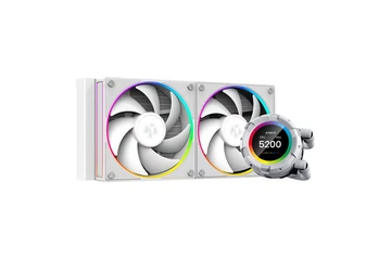 ID-Cooling CPU Water Cooler - Space SL240 WHITE (13.8-30.5dB; max. 132,52 m3/h; 2x12cm, A-RGB LED, fehér)