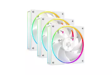 ID-Cooling Cooler 12cm - AF-127-ARGB-W TRIO (29,9dB, max. 132,52 m3/h, 4pin, PWM, 3 x12cm, ARGB LED, fehér)