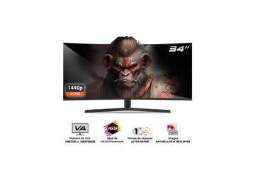 Spirit of Gamer Monitor 34" - EPIC 34" (VA, 21:9, 3440x1440, 1ms, 165 Hz, 400 cd/m2, 4000:1, HDMI/DP/3,5 mm Jack)