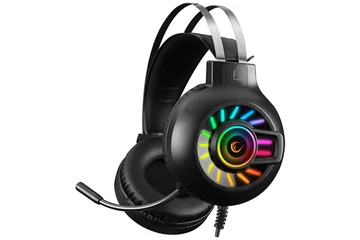 Rampage Fejhallgató - RM-K44 ZENGIBAR (mikrofon, 7.1 hangzás, USB, hangerőszabályzó, 2,2m kábel, RGB, fekete)