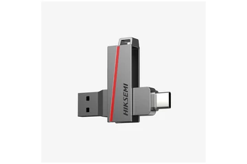 Hikvision HIKSEMI Pendrive - Dual Slim, 64GB, USB3.2 - Type-C, Ezüst