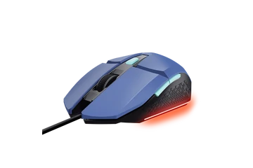 Trust Egér Gamer Vezetékes - GXT109 Felox (Optikai érzékelő; max6400DPI; 6 gomb; LED; kék)