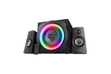 Trust Hangszóró 2.1 - GXT629 Tytan (RGB LED; 60W RMS; ERP II; hangerőszabályzó; 3,5mm jack; 230V tápcsatlakozó)