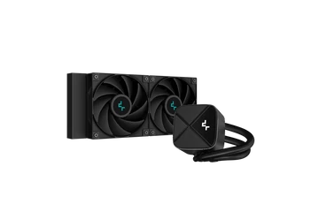 DeepCool CPU Water Cooler - LS520S Zero Dark (max 19dB; max. 145,86 m3/h; 2x12cm, A-RGB LED)