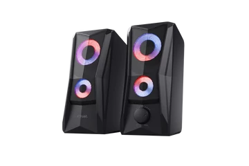 Trust Hangszóró 2.0 - GXT606 Javv (6W RMS; hangerőszabályzó; 3,5mm jack; USB tápcsatlakozó; fekete; világítás)