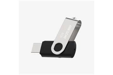 Hikvision HIKSEMI Pendrive - 16GB USB2.0, ROTARY M200S, Ezüst-Fekete