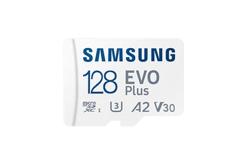 Samsung MicroSD kártya - 128GB MB-MC128SA/EU (EVO PLUS, microSDXC, UHS-I, R160, adapter, 128GB)