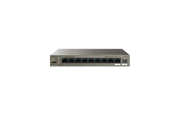IP-COM Switch PoE - G1110PF-8-102W (9x1Gbps; 1x SFP; 8x af/at PoE+ port; 102W, Rackbe szerelhető)