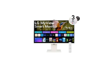 LG Monitor 32" Smart - 32SR85U-W (IPS; 16:9; 3840x2160; 5ms; 400cd; HDMI, USBx3, USB-C, BT, Spkr, webOS, Wifi, Airplay)