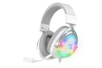Spirit of Gamer Fejhallgató - ELITE H40 White (MultiPlatform, RGB, 3.5mm Jack, mikrofon, hangerőszabályzó, nagy-párnás)
