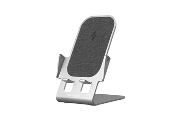 Sandberg Telefon tartó/töltő - Wireless Charger Stand 15W Alu