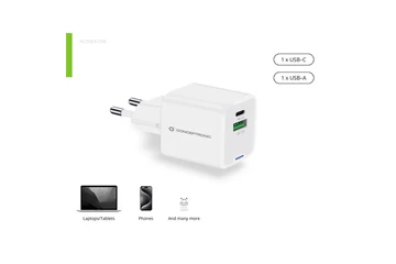 Conceptronic telefon töltő adapter - ALTHEA15W (USB-C+USB-A, 20W, fehér)