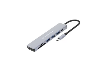 Conceptronic Notebook Dokkoló - DONN18G (USB-C to HDMI/USB-C PD/USB 3.0/SD/TF)