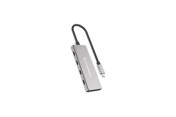 Conceptronic USB Hub - HUBBIES15G (4 Port, USB-C to 4x USB-C szürke)