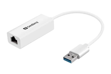 Sandberg 133-90 Átalakító - USB3.0 Gigabit Network Adapter (USB3.0, RJ45, 10/100/1000Mbps, fehér)