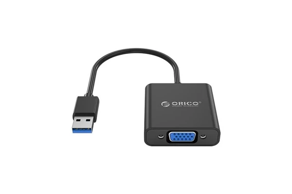 Orico kábel átalakító - UTV-BK/97/ (USB-A 3.0 to VGA, 1080p, fekete)