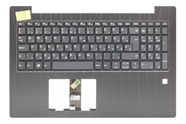 Lenovo IdeaPad V130-15IKB, V330-15IKB gyári új magyar szürke billentyűzet modul ujjlenyomat-olvasó kivágással (5CB0Q59958)