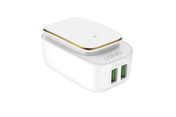 LDNIO LED érintőlámpa 2 USB portos töltővel (A2205)
