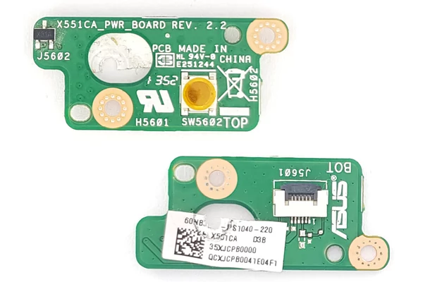 Asus X551CA használt bekapcsoló panel