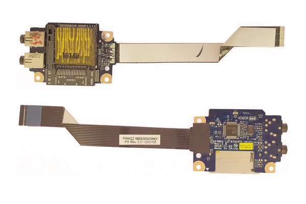 Lenovo IdeaPad G570 laptophoz használt kártyaolvasó/Audio panel (LS6751P)