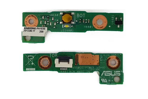 Asus X550 használt bekapcsoló panel 60NB00W0-PX1030