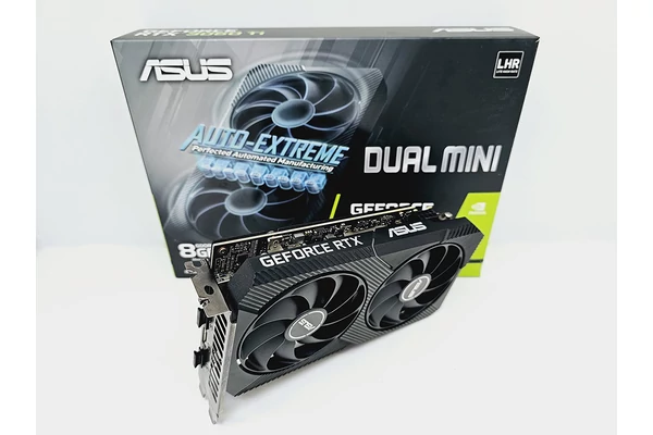 ASUS GeForce RTX 3060 Ti 8GB GDDR6 256bit LHR (DUAL-RTX3060TI-8G-MINI-V2) felújított Videokártya