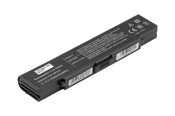 Sony Vaio VGN-S  VGN-CR  VGN-FT utángyártott új 6 cellás fekete laptop akku (VGP-BPL2  VGP-BPS2)