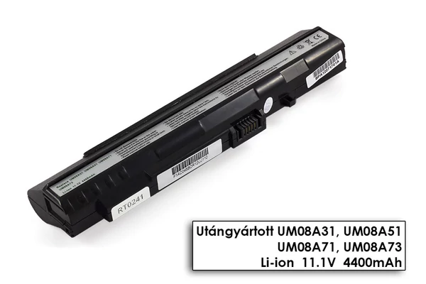 Acer Aspire ONE A110, A150, ZG5 helyettesítő új 6 cellás 4400mAh fekete akkumulátor (UM08A71)