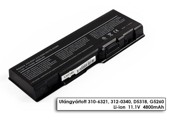 Dell Inspiron 6000, 9200, 9300 helyettesítő új 6 cellás akkumulátor (D5318)
