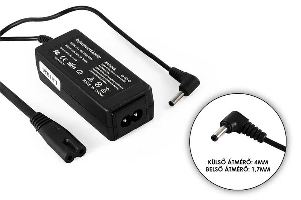 HP PPP018H 19V 1.58A 30W helyettesítő új netbook töltő (PPP018H, 493092-001)